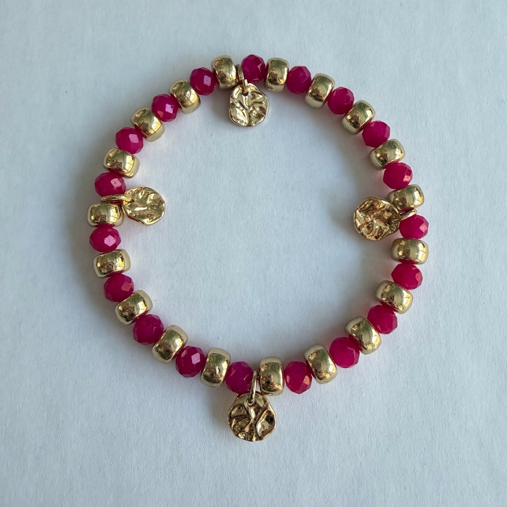 Lilly Pulitzer gold and pink 3 bracelet set - Picture 2 of 5